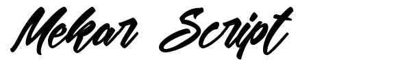 Mekar Script font preview